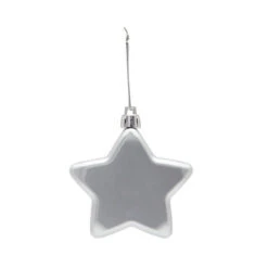 Shatter Resistant Flat Star Ornament (Q612711) -Qualityimprint Shop Q612711 silver ornaments with logo 7