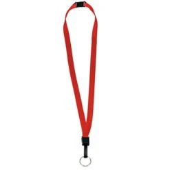 .50" Breakaway Lanyard With Key Ring (Q617311) -Qualityimprint Shop Q617311 red lanyards with logo 6