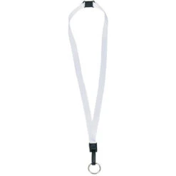 .50" Breakaway Lanyard With Key Ring (Q617311) -Qualityimprint Shop Q617311 white lanyards with logo 7