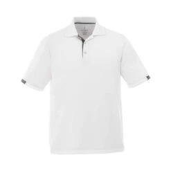 Elevate Men's Kiso Short Sleeve Polo (Q642422) -Qualityimprint Shop Q642422 white gray polo shirts with logo 8