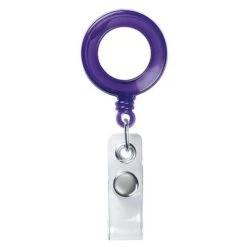 Retractable Alligator Clip Badge Holder (Q646311) -Qualityimprint Shop Q646311 4 transpurple