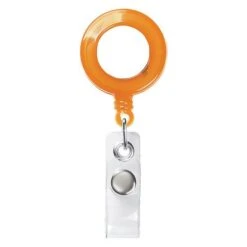 Retractable Alligator Clip Badge Holder (Q646311) -Qualityimprint Shop Q646311 5 transorange