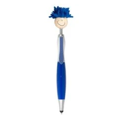 Moptoppers Screen Cleaner With Stylus Pens (Q647811) -Qualityimprint Shop Q647811 blue novelty pencils with logo 2