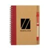 Eco-Inspired Spiral Notebook & Pen (80 Pages) (Q649311) 5 Eco-Inspired Spiral Notebook & Pen (80 Pages) (Q649311) -Qualityimprint Shop Q649311 natural red notebooks with logo 1