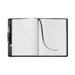 Hampton JournalBook™ (Q65541) -Qualityimprint Shop Q65541 black open journals withlogo 4