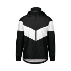 Holloway Men's Potomac Hooded Jacket (Q657222) -Qualityimprint Shop Q657222 blackwhite jackets with logo 5