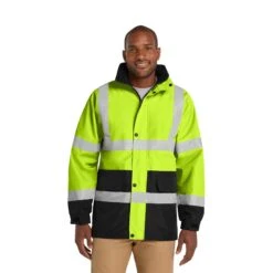 CornerStone® ANSI 107 Class 3 Waterproof Parka (Q663332) -Qualityimprint Shop Q663332 safetyyellow jackets with logo 3