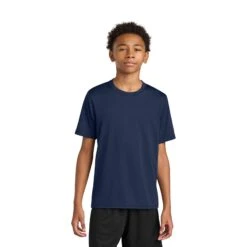 A4 Youth Cooling Performance Short Sleeve Tee (Q664332) -Qualityimprint Shop Q664332 navy t shirts with logo 9