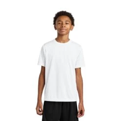 A4 Youth Cooling Performance Short Sleeve Tee (Q664332) -Qualityimprint Shop Q664332 white t shirts with logo 3