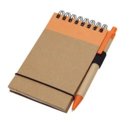 Recycled Spiral Jotters With Pen 5" X 4" (Q666811) -Qualityimprint Shop Q666811 orange jotters with logo 5