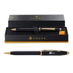 Cross® Century II Black Lacquer Pen - Pad Print (Q676022)