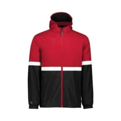 Holloway Men's Turnabout Reversible Hooded Jacket (Q677222) -Qualityimprint Shop Q677222 scarletblack jackets with logo 10
