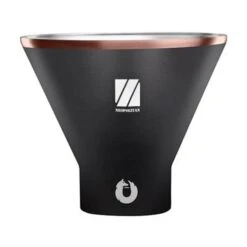 8 Oz. Snowfox Steel Martini Tumbler - Black-Gold (Q679522)