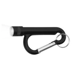 Metal Carabiner Flashlights Combo With Split Ring Attachments (Q683411) -Qualityimprint Shop Q683411 3 black