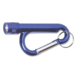 Metal Carabiner Flashlights Combo With Split Ring Attachments (Q683411) -Qualityimprint Shop Q683411 4 blue