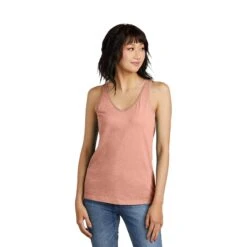 District® Women’s Perfect Blend® CVC V-Neck Tank (Q687922) -Qualityimprint Shop Q687922 roseheather tank tops with logo 3