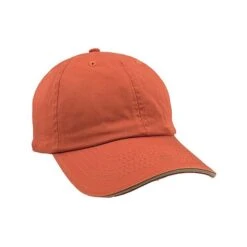 Unconstructed Chino Washed Cotton Twill Cap (Q70240) -Qualityimprint Shop Q70240 tangerinekhaki caps with logo 8