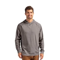 Cutter & Buck Adapt Knit Recycled Mens Heathered Hooded Pullover (Q704332)