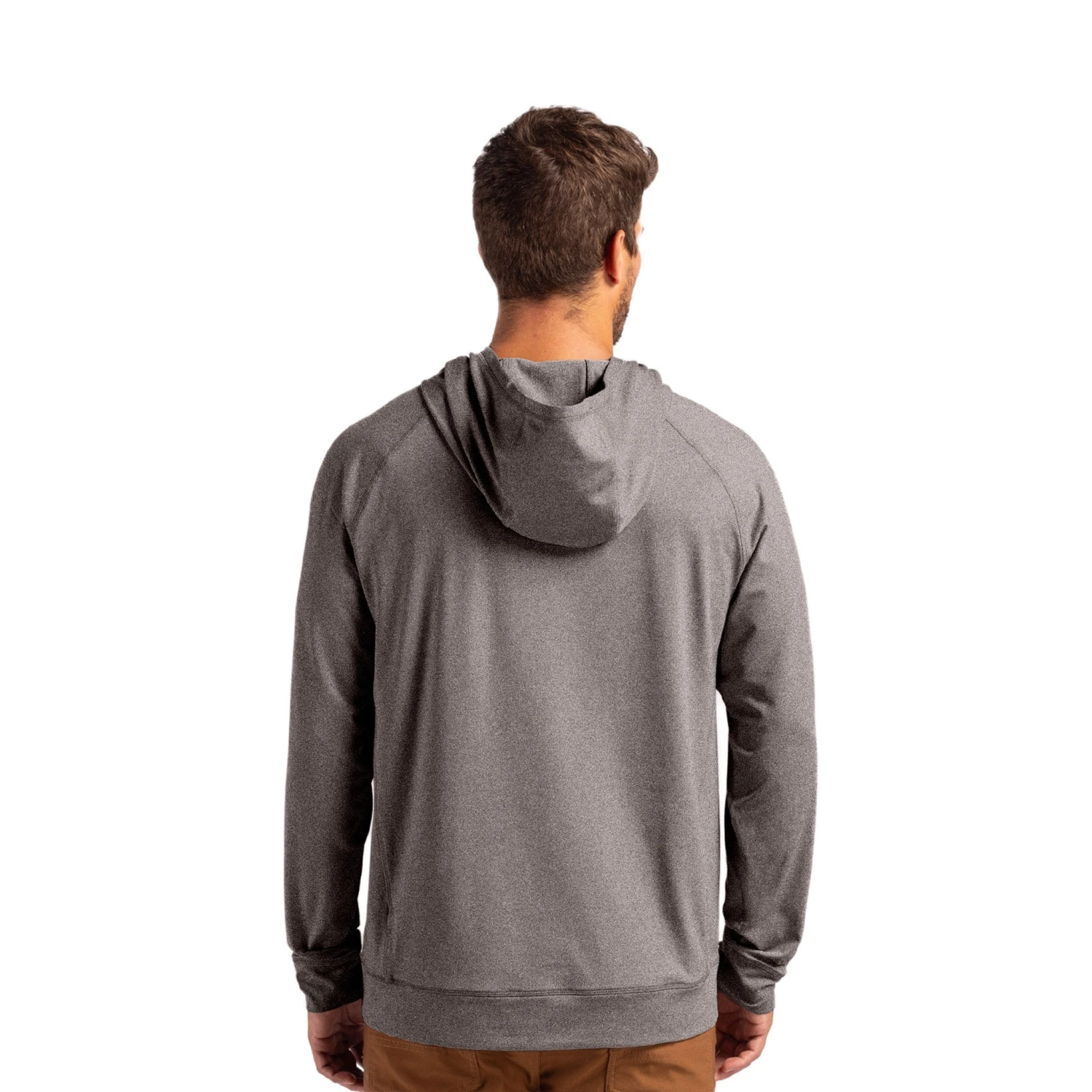 Cutter & Buck Adapt Knit Recycled Mens Heathered Hooded Pullover (Q704332) 2 Cutter & Buck Adapt Knit Recycled Mens Heathered Hooded Pullover (Q704332) - Image 2