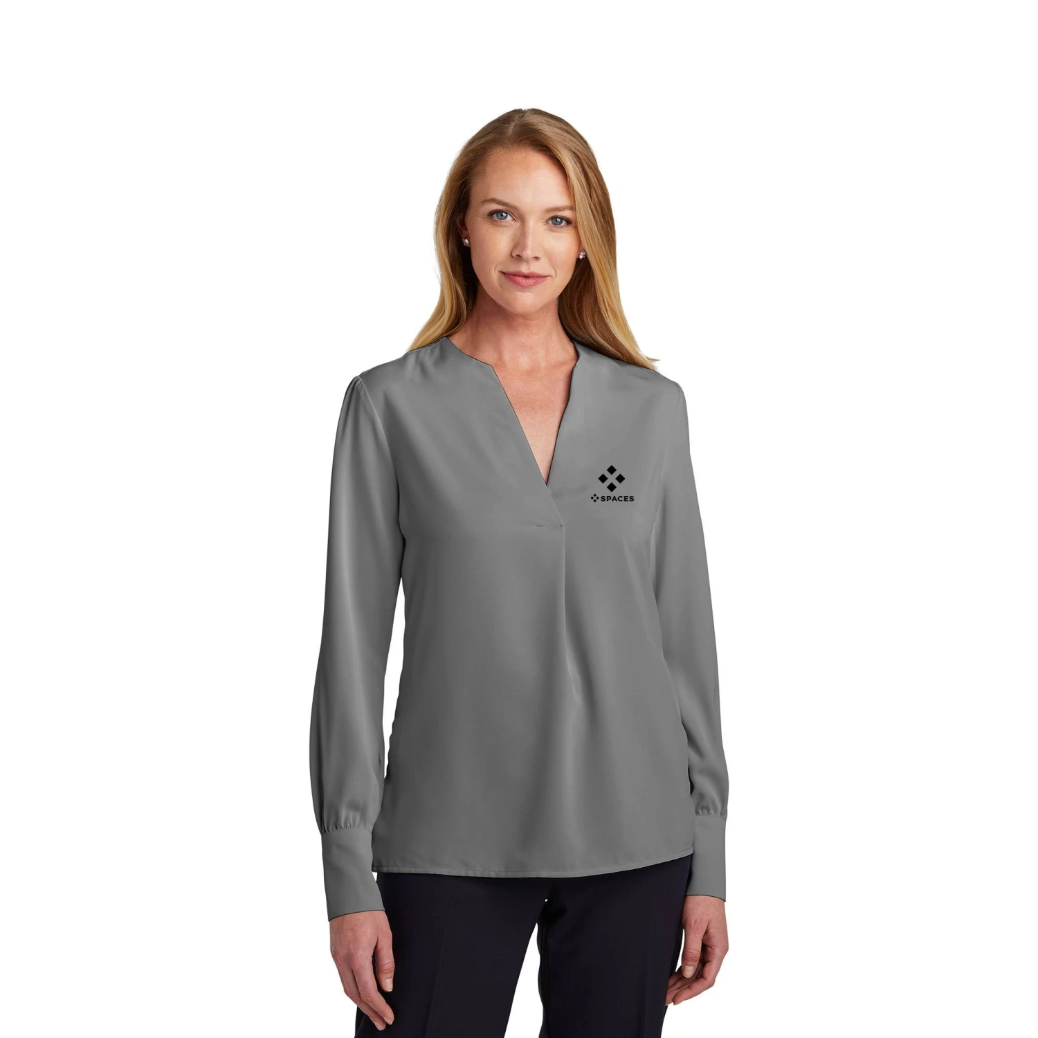 Brooks Brothers® Women's Open-Neck Satin Blouse (Q709722)