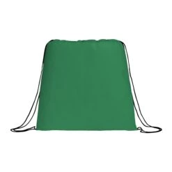 Evergreen Non-Woven Drawstring Bag (Q713322) -Qualityimprint Shop Q713322 green blank drawstringbags withlogo 3
