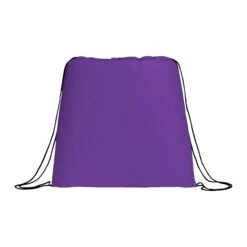 Evergreen Non-Woven Drawstring Bag (Q713322) -Qualityimprint Shop Q713322 purple blank drawstringbags withlogo 6