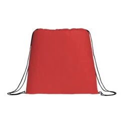 Evergreen Non-Woven Drawstring Bag (Q713322) -Qualityimprint Shop Q713322 red blank drawstringbags withlogo 8