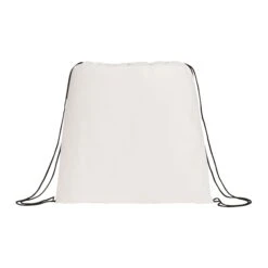 Evergreen Non-Woven Drawstring Bag (Q713322) -Qualityimprint Shop Q713322 white blank drawstringbags withlogo 9
