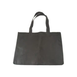 Gusseted Tote Bags (16"W X 12"H) (Q720311) -Qualityimprint Shop Q720311 black totebags with logo 2