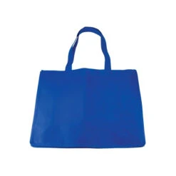 Gusseted Tote Bags (16"W X 12"H) (Q720311) -Qualityimprint Shop Q720311 blue totebags with logo 3