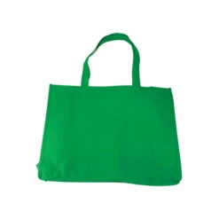 Gusseted Tote Bags (16"W X 12"H) (Q720311) -Qualityimprint Shop Q720311 green totebags with logo 4