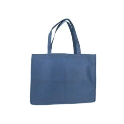 Gusseted Tote Bags (16"W X 12"H) (Q720311) -Qualityimprint Shop Q720311 navy totebags with logo 6