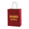 Solid Tinted Kraft Shopping Bags (8" X 4.75" X 10.5" X 4.75") (Q76671) -Qualityimprint Shop Q76671 shopping bags with logo 1