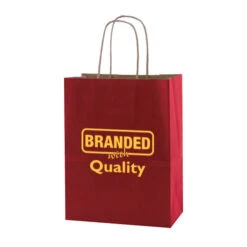 Solid Tinted Kraft Shopping Bags (8" X 4.75" X 10.5" X 4.75") (Q76671)
