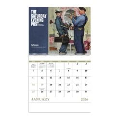 The Saturday Evening Post - Spiral (Q769811) -Qualityimprint Shop Q769811 white month blank calendars withlogo 3