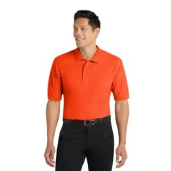 Port Authority® Silk Touch™ (Q77248) -Qualityimprint Shop Q77248 Orange Polo Shirts with logo 1