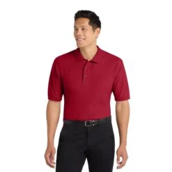 Port Authority® Silk Touch™ (Q77248) -Qualityimprint Shop Q77248 Red Polo Shirts with logo 1