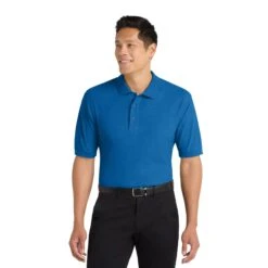 Port Authority® Silk Touch™ (Q77248) -Qualityimprint Shop Q77248 StrongBlue Polo Shirts with logo 1