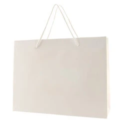 Matte Laminated Eurototes (9" X 3.5" X 7") (Q78448) -Qualityimprint Shop Q78448 white shopping bags with logo 5