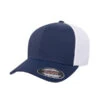 Flexfit® Adult Ultrafibre And Airmesh Cap (Q809622) -Qualityimprint Shop Q809622 Navy White Caps with logo 3