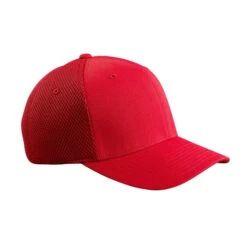 Flexfit® Adult Ultrafibre And Airmesh Cap (Q809622) -Qualityimprint Shop Q809622 Red Caps with logo 5