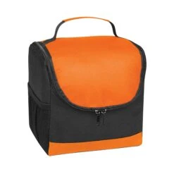 Non-Woven Thrifty Lunch Kooler Bag (Q813611) 10 Non-Woven Thrifty Lunch Kooler Bag (Q813611) -Qualityimprint Shop Q813611 black orange lunch box with logo 6