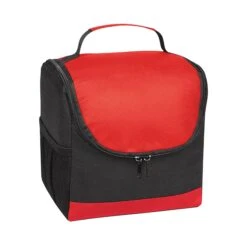 Non-Woven Thrifty Lunch Kooler Bag (Q813611) 12 Non-Woven Thrifty Lunch Kooler Bag (Q813611) -Qualityimprint Shop Q813611 black red lunch box with logo 4