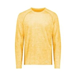 Holloway Electrify CoolCore® Long Sleeve T-Shirt (Q825222) -Qualityimprint Shop Q825222 goldheather long sleeve t shirts with logo 7