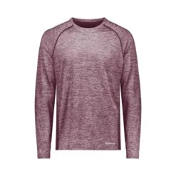 Holloway Electrify CoolCore® Long Sleeve T-Shirt (Q825222) -Qualityimprint Shop Q825222 maroonheather long sleeve t shirts with logo 9