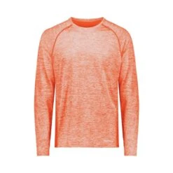 Holloway Electrify CoolCore® Long Sleeve T-Shirt (Q825222) -Qualityimprint Shop Q825222 orangeheather long sleeve t shirts with logo 12