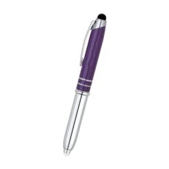 Ballpoint Pen / Stylus / LED Light (Q82965) -Qualityimprint Shop Q82965 purple blank pens withlogo 6