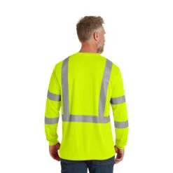 CornerStone® ANSI 107 Class 3 Mesh Long Sleeve Tee (Q853332) -Qualityimprint Shop Q853332 safetyyellow long sleeve t shirts with logo 2