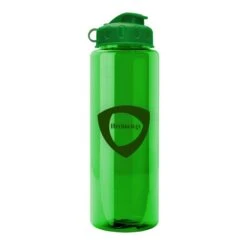 32 Oz. Guzzler Transparent Bottle - Flip Lid (Q853722)
