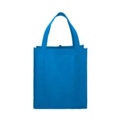 Little Juno Non-Woven Grocery Tote (Q862322) -Qualityimprint Shop Q862322 light blue grocery bags with logo 8